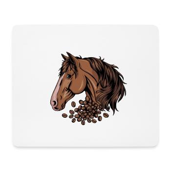 Lustiges Pferd Kunst Pferdebesitzer Pferde Kaffee - Mousepad (Querformat) - Weiß - Vorne