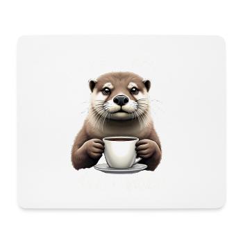 Lustiges Otter Coffee Zoo Retro Kaffee All I Need - Mousepad (Querformat) - Weiß - Vorne