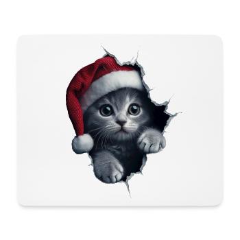 Katzenbesitzer Katzen Weihnachten Weihnachts Katze - Mousepad (Querformat) - Weiß - Vorne