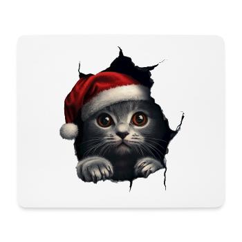 Katzenbesitzer Katzen Weihnachten Weihnachts Katze - Mousepad (Querformat) - Weiß - Vorne