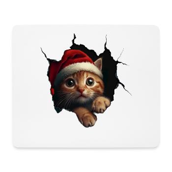 Chat Propriétaire Chats Noël Noël Chat - Tapis de souris (format paysage) - blanc - Devant
