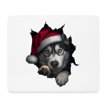 Hundebesitzer Hunde Weihnachten Weihnachts Hund - Mousepad (Querformat) - Weiß - Vorne