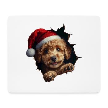 Hundebesitzer Hunde Weihnachten Weihnachts Hund - Mousepad (Querformat) - Weiß - Vorne
