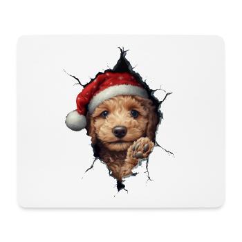 Hundebesitzer Hunde Weihnachten Weihnachts Hund - Mousepad (Querformat) - Weiß - Vorne