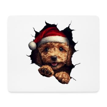 Hundebesitzer Hunde Weihnachten Weihnachts Hund - Mousepad (Querformat) - Weiß - Vorne