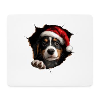 Hundebesitzer Hunde Weihnachten Weihnachts Hund - Mousepad (Querformat) - Weiß - Vorne