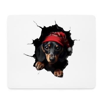 Hundebesitzer Hunde Weihnachten Weihnachts Hund - Mousepad (Querformat) - Weiß - Vorne