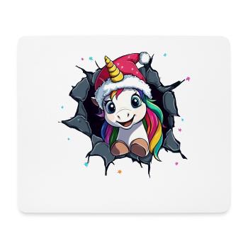 Funny Unicorn Christmas Unicorns Unicorn - Mouse Pad (horizontal) - white - Front