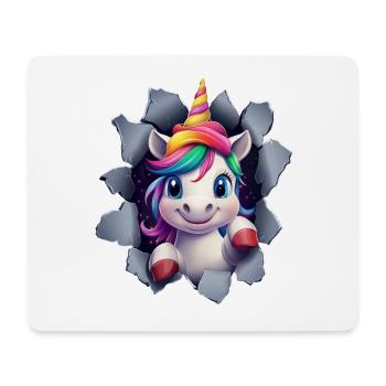 Funny Unicorn Christmas Unicorns Unicorn - Mouse Pad (horizontal) - white - Front