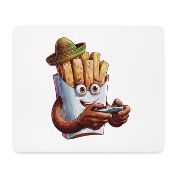 Funny Fast Food Gaming Pizza Gamer Gamer Gaming - Mouse Pad (horizontal) - white - Front