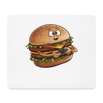 Funny Fast Food Gaming Pizza Gamer Gamer Gaming - Mouse Pad (horizontal) - white - Front