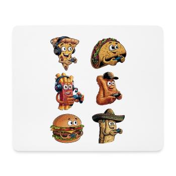 Funny Fast Food Gaming Pizza Gamer Gamer Gaming - Mouse Pad (horizontal) - white - Front