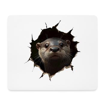 Funny Otter Otter Lover Cute Otter Zoo - Mouse Pad (horizontal) - white - Front