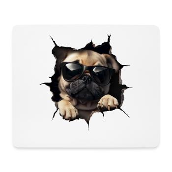 Drôle de chien propriétaire Chien mignon Bouledogue - Tapis de souris (format paysage) - blanc - Devant