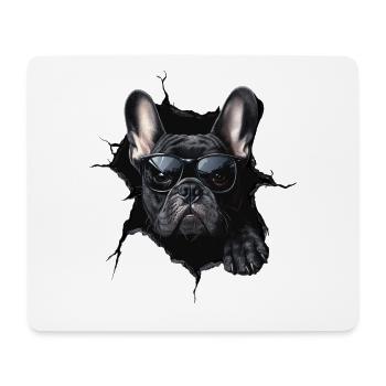 Drôle de chien propriétaire Chien mignon Bouledogue - Tapis de souris (format paysage) - blanc - Devant
