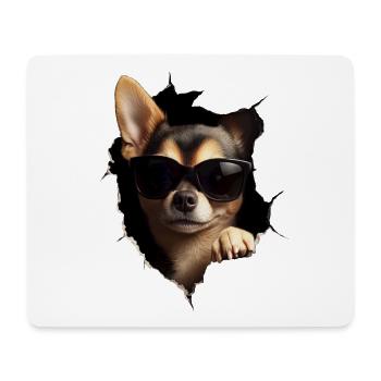 Drôle de chien propriétaire Chien mignon Chihuahua - Tapis de souris (format paysage) - blanc - Devant