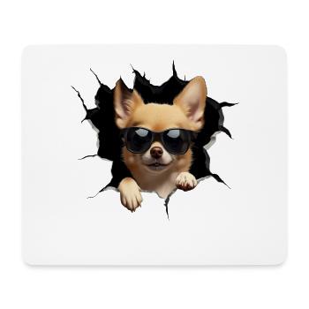 Drôle de chien propriétaire Chien mignon Chihuahua - Tapis de souris (format paysage) - blanc - Devant