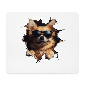 Drôle de propriétaires de chiens Chien mignon Poméranien - Tapis de souris (format paysage) - blanc - Devant
