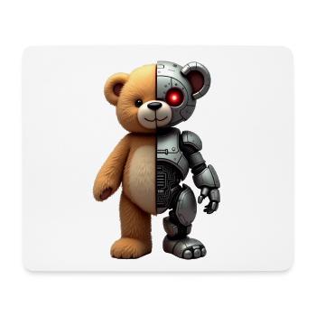 Robot Drôle Tech Ours En Peluche Cyborg Animal Ours - Tapis de souris (format paysage) - blanc - Devant