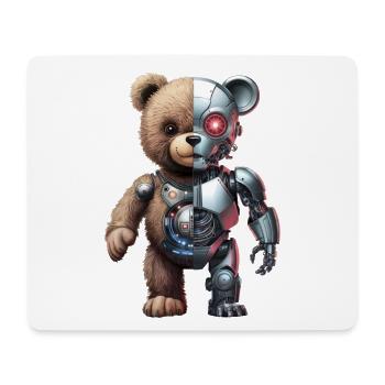 Robot Drôle Tech Ours En Peluche Cyborg Animal Ours - Tapis de souris (format paysage) - blanc - Devant