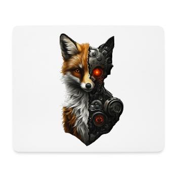 Drôle Robot Renard Cyborg Animal Renard Mignon Renard - Tapis de souris (format paysage) - blanc - Devant