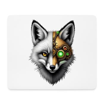 Drôle Robot Renard Cyborg Animal Renard Mignon Renard - Tapis de souris (format paysage) - blanc - Devant