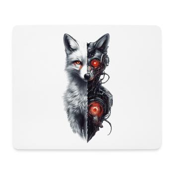 Drôle Robot Renard Cyborg Animal Renard Mignon Renard - Tapis de souris (format paysage) - blanc - Devant