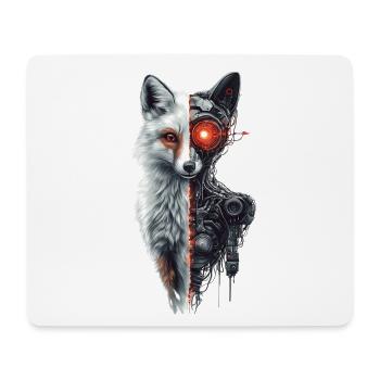 Drôle Robot Renard Cyborg Animal Renard Mignon Renard - Tapis de souris (format paysage) - blanc - Devant