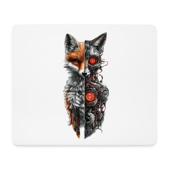 Drôle Robot Renard Cyborg Animal Renard Mignon Renard - Tapis de souris (format paysage) - blanc - Devant
