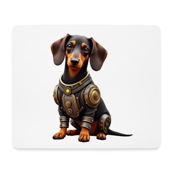 Funny Robot Dog Cyborg Animal AI Dog Robot - Mouse Pad (horizontal) - white - Front