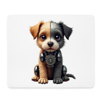 Funny Robot Dog Cyborg Animal AI Dog Robot - Mouse Pad (horizontal) - white - Front