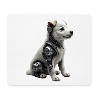 Funny Robot Dog Cyborg Animal AI Dog Robot - Mouse Pad (horizontal) - white - Front