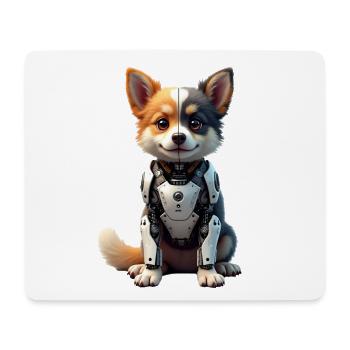Funny Robot Dog Cyborg Animal AI Dog Robot - Mouse Pad (horizontal) - white - Front