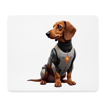 Funny Robot Dog Cyborg Animal AI Dog Robot - Mouse Pad (horizontal) - white - Front