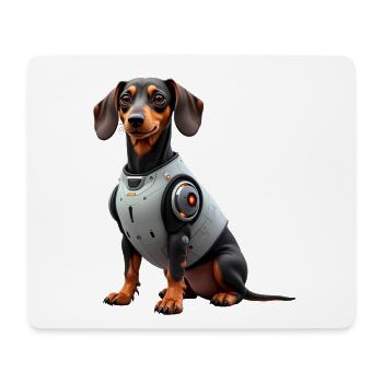 Funny Robot Dog Cyborg Animal AI Dog Robot - Mouse Pad (horizontal) - white - Front