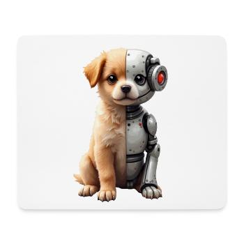 Funny Robot Dog Cyborg Animal AI Dog Robot - Mouse Pad (horizontal) - white - Front