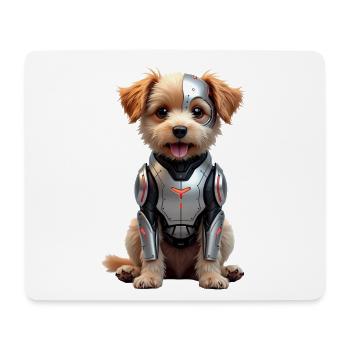 Funny Robot Dog Cyborg Animal AI Dog Robot - Mouse Pad (horizontal) - white - Front