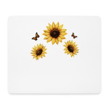 Fleurs d’été Fleur Inspiration Dicton de motivation - Tapis de souris (format paysage) - blanc - Devant