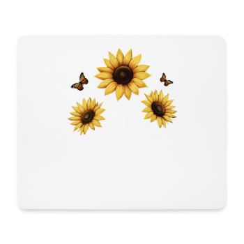 Fleurs d’été Fleur Inspiration Dicton de motivation - Tapis de souris (format paysage) - blanc - Devant