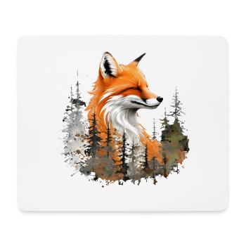 Fox Lover Woodland Flowers Art Foxes Cute Fox - Mouse Pad (horizontal) - white - Front