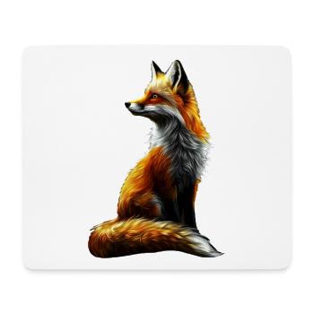 Lustiges Fuchs Fox Kunst Tier Natur Wildtier Tiere - Mousepad (Querformat) - Weiß - Vorne