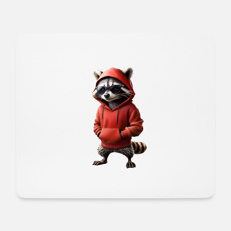 Lustig Waschbär Spruch Tierliebhaber Funny Raccoon - Mousepad (Querformat) - Weiß