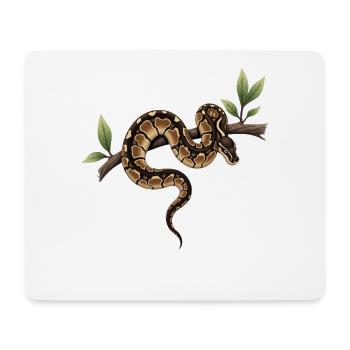 Königspython Schlangen Liebhaber Terrarium Python - Mousepad (Querformat) - Weiß - Vorne