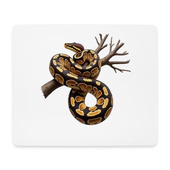 Königspython Schlangen Liebhaber Terrarium Python - Mousepad (Querformat) - Weiß - Vorne