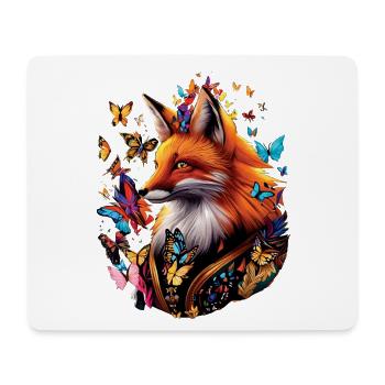 Lustiges Fuchs Fox Kunst Tier Natur Wildtier Tiere - Mousepad (Querformat) - Weiß - Vorne