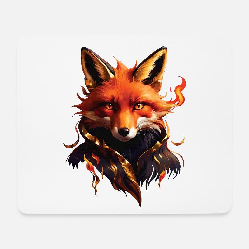 Lustiges Fuchs Fox Kunst Tier Natur Wildtier Tiere - Mousepad (Querformat) - Weiß