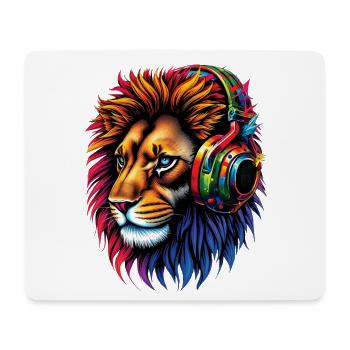 Lion Lover Wildlife Safari Art Lion Colorful - Mouse Pad (horizontal) - white - Front