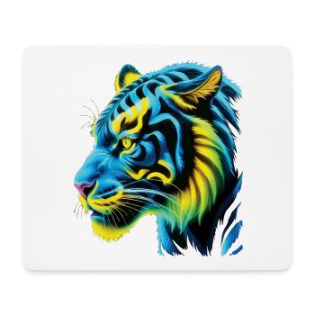 Lustiges Tiger Kunst Tier Natur Wildtier Tiere Zoo - Mousepad (Querformat) - Weiß - Vorne