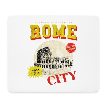Rome Italie Ville Skyline Colisée Vintage Rétro - Tapis de souris (format paysage) - blanc - Devant