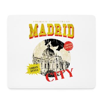 Madrid Espagne City Skyline Vintage Rétro - Tapis de souris (format paysage) - blanc - Devant